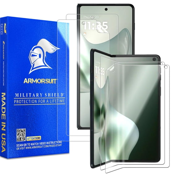 ArmorSuit 2+2 Pack for Motorola Razr Fold Screen Protector Case Friendly MilitaryShield HD Clear Film - Made in USA