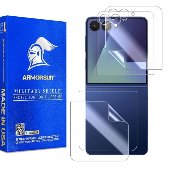 ArmorSuit 2+2 Pack for Samsung Galaxy Z Flip 7 Front Screen & Back Protector MilitaryShield HD Clear Film - Made in USA