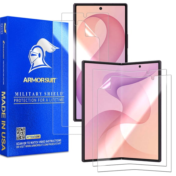 ArmorSuit 2+2 Pack for Samsung Galaxy Z Fold 8 Ultra / Fold 7 Screen Protector Case Friendly MilitaryShield HD Clear Film - Made in USA