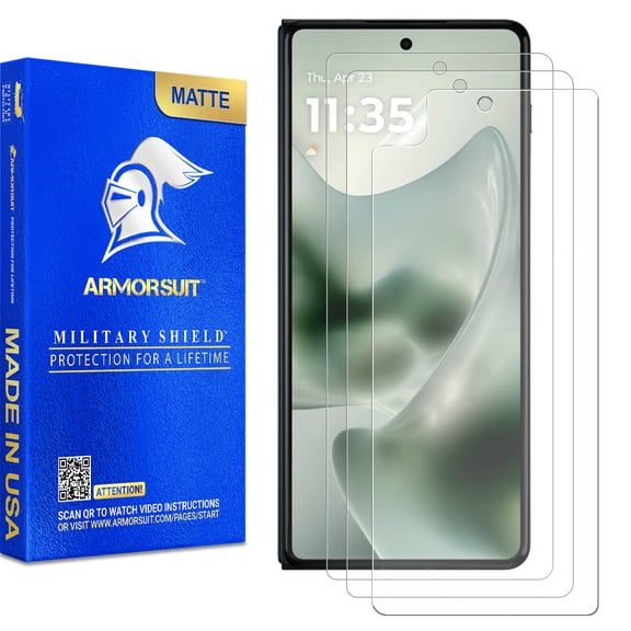 ArmorSuit 3 Pack Paper-Feel Texture Front Screen Protector for Motorola Razr Fold Case Friendly MilitaryShield Matte Film - Made in USA