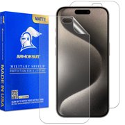 ArmorSuit 2 Pack Paper-Feel Texture Screen Protector for iPhone 15 Pro [6.1-inch] Case Friendly MilitaryShield Matte Film - Made in USA