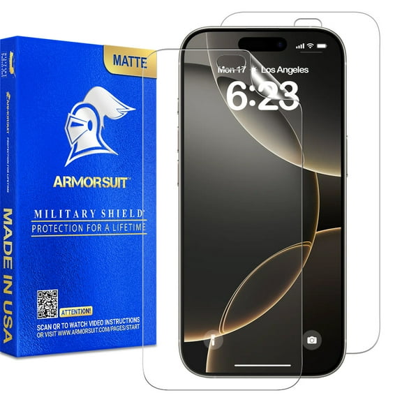 ArmorSuit 2 Pack Paper-Feel Texture Screen Protector for iPhone 16 Pro Case Friendly MilitaryShield Matte Film - Made in USA