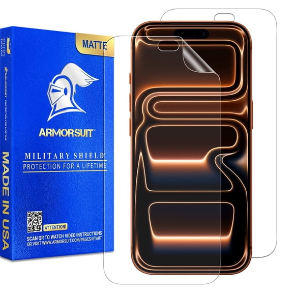 ArmorSuit 2 Pack Paper-Feel Texture Screen Protector for iPhone 17 Pro Max Case Friendly MilitaryShield Matte Film - Made in USA