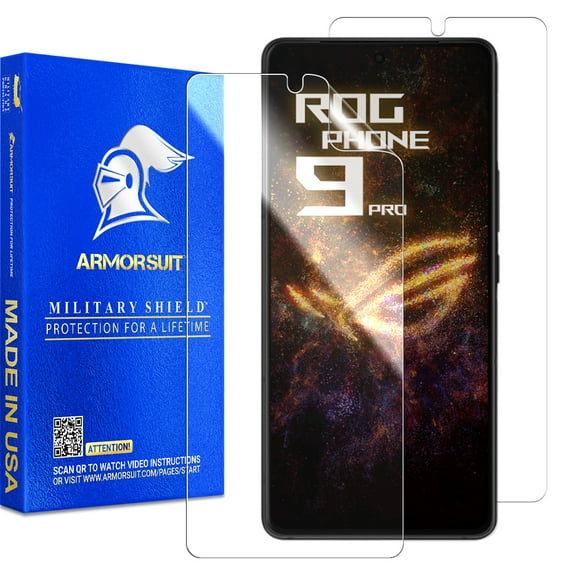 ArmorSuit 2 Pack Screen Protector for ASUS ROG Phone 9 Pro / 9 / 8 Pro / 8 Case Friendly MilitaryShield HD Clear Film - Made in USA