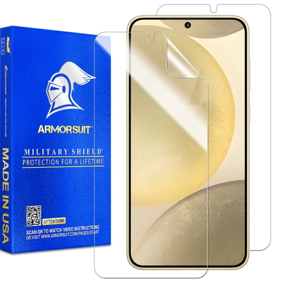 ArmorSuit 2 Pack for Samsung Galaxy S25 / S24 Screen Protector (6.2") Case Friendly MilitaryShield HD Clear Film - Made in USA