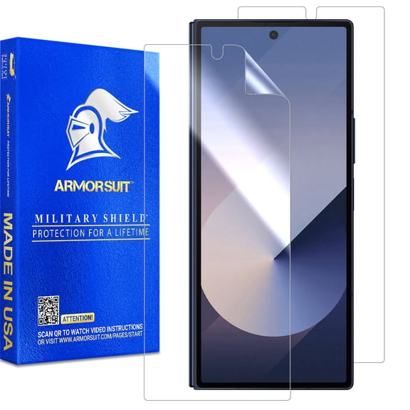 ArmorSuit 2 Pack for Samsung Galaxy Z Fold 6 Screen Protector (Front Display) Case Friendly MilitaryShield HD Clear Film - Made in USA