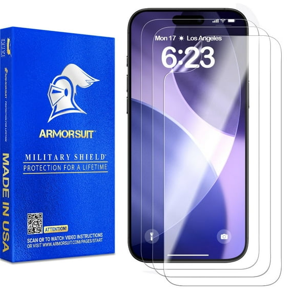 ArmorSuit 3 Pack for iPhone 17 Air Screen Protector Case Friendly MilitaryShield HD Clear Film - Made in USA