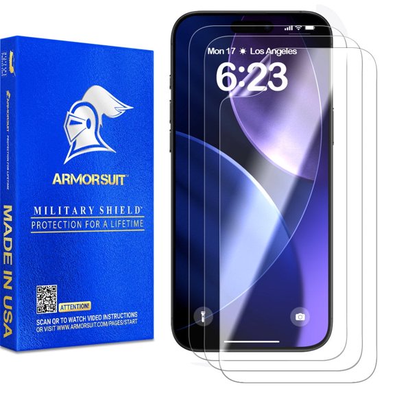 ArmorSuit 3 Pack for iPhone 17 Pro Screen Protector Case Friendly MilitaryShield HD Clear Film - Made in USA