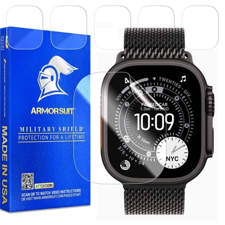 ArmorSuit 6 Pack for Apple Watch Ultra 3 Screen Protector (49mm) MilitaryShield HD Clear Film - Made in USA