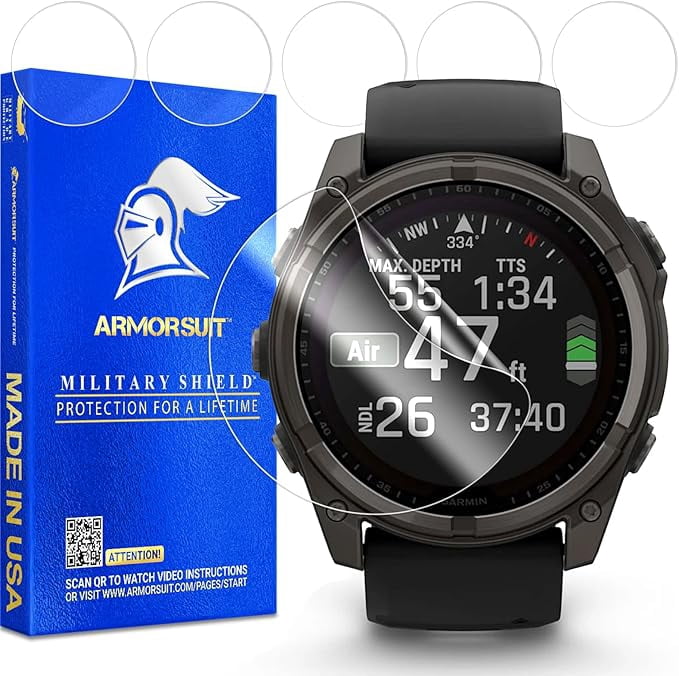 ArmorSuit Screen Protector for Garmin Tactix 8 / Fenix 8 / Fenix 7X / Fenix 7X Pro - Thumbnail 2