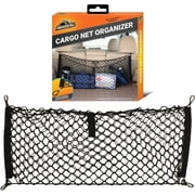 Armor All Cargo Net Organizer, 12” x 31” Inch Expandable up to 47” Inches, Super-Durable Nylon Material, Attaches to Headrest Post, Stretchable Net Car Trunk Organizer with Mesh Pocket, Universal Fit