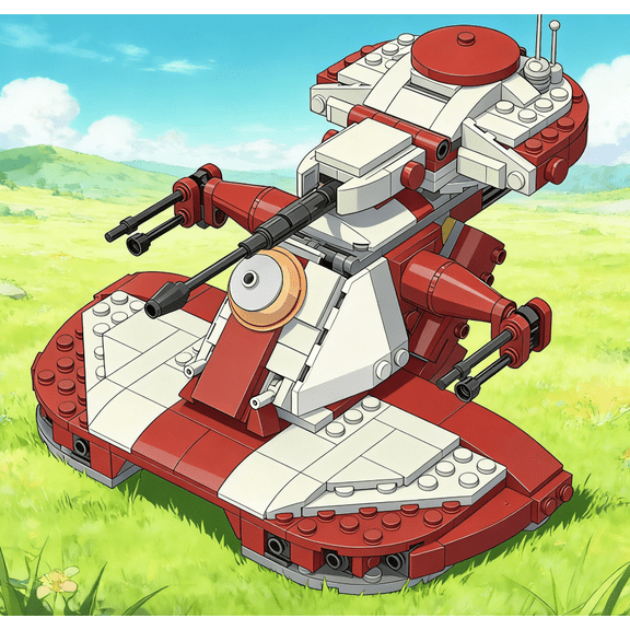 Armored Assault Tank Building Blocks Set | Sci-Fi Tank Model with Rotating Turret & Cannons | DIY Assembly Brick Toy | Compatible with Major Brands | Gift for Military & Sci-Fi Collectors