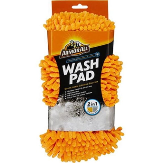 Armored Autogroup Microfiber Noodle Mesh Tech Wash Pad, Orange - Pack of 48