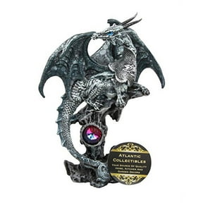 Armored Blue Dragon Knight Legolas Perching On Oracle Tree Of Life Figurine Myth & Legends Collectible Statue Decor