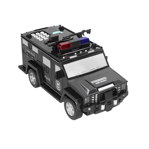 Armored Car Money Piggy Bank,Electronic Educational Auto Password Cash Bank Toy Car with Light & Music Gift for Boys Girls Adults Birthday