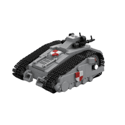 Armored Combat Vehicle Building Blocks Set, DIY Assembly Military Tracked Vehicle Brick Model, Creative Desktop Collectible Building Toy