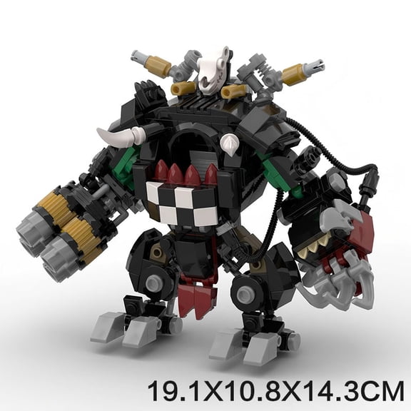 Armored Monster Mech Building Block Set, Sci-Fi Combat Creature Brick Model Kit, Collectible Display Figure