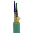 thumbnail image 1 of Armored Plenum 6 Strand Indoor Fiber Optic Distribution Cable, 10Gbit, OM3 50/125 Multimode, Corning Optical Fiber, Aqua, Spool, 500 foot, 1 of 8