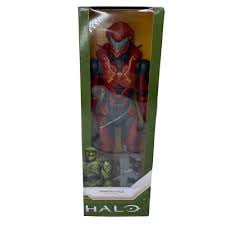 Armored Soldier Action Figure Red Spartan with Weapon Accessory
