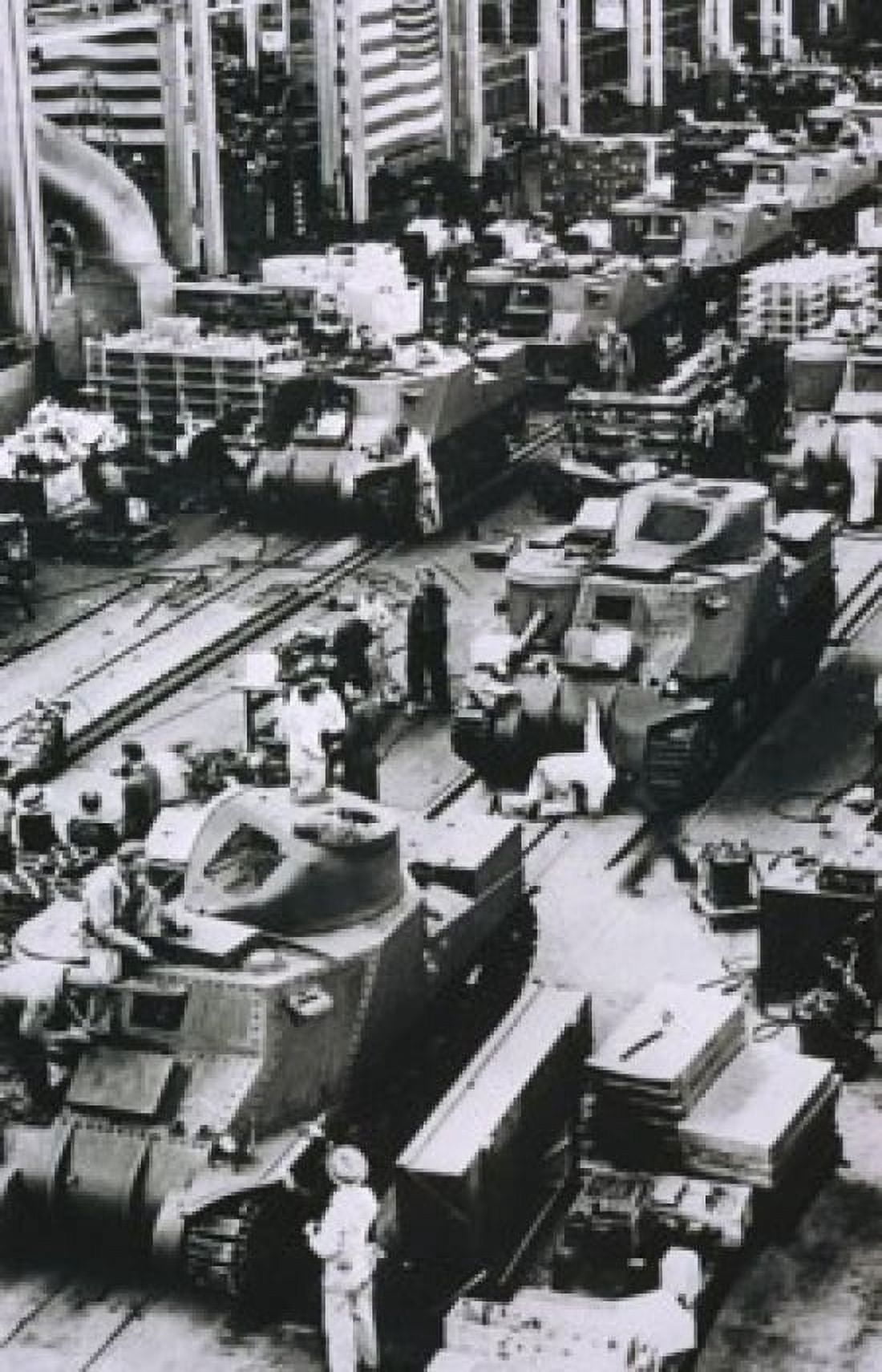 Armored Tank Assembly Line World War II Canvas Art - (24 x 36)