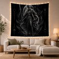 thumbnail image 1 of Armored Warrior with Spear Beneath Raven Halo, Mystical Gothic for Dark Art Lovers, Warrior Wall Art, Halloween Gift, Tapestry Wall Hanging for Bedroom and Man Cave, 1 of 7