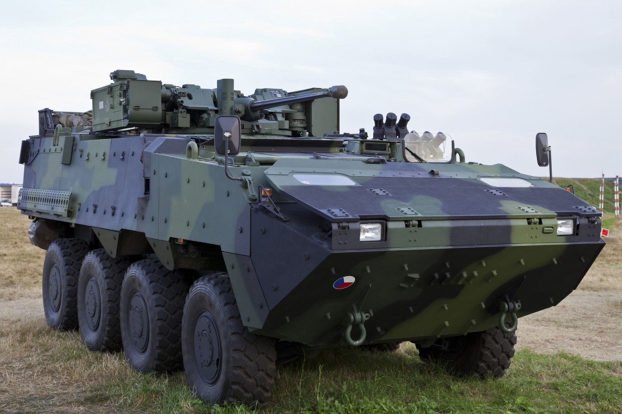 Armored vehicle of the Czech Army Canvas Art - Timm ZiegenthalerStocktrek Images (18 x 12)