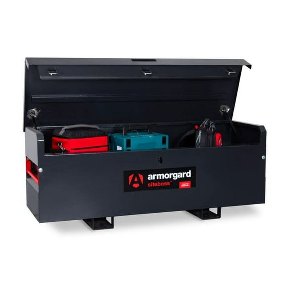 Armorgard Powder Coated 14 Gauge Steel Siteboss Tool Chest, Black And Gray