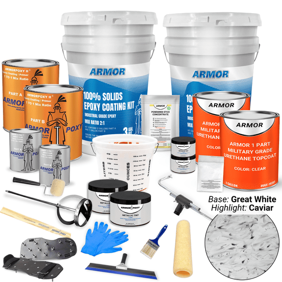 ArmorTallic Metallic Epoxy Complete Floor Kit 100% Solids Epoxy Armorpoxy INC