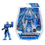 Armorsaurs Triceratops Pilot TJ Action Figure Toy, 3.75-Inch Poseable Figure with Interchangeable Armor Pieces and Transforming Weapon, Kids, Boy, Girls, Ages 6+