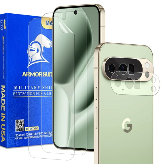 Armorsuit 2+2 Pack MilitaryShield Anti Glare Camera Protector + Screen Protector for Google Pixel 10 Pro Matte Film - Made in USA
