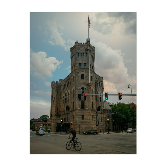 Armory of the First Corps of Cadets, Boston - Boston Massachusetts Photography Architecture City Street Photography Vintage Travel Poster Unframed Wall Art Print 20 x 28 inches