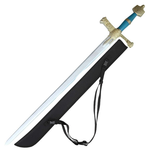 Armory Replicas 41.75-Inch Foam Sword – Safe LARP & Cosplay Prop, Masonic-Inspired Design with Blue Handle & Golden Pommel