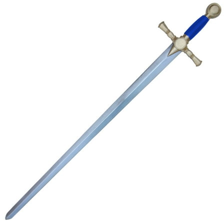 Armory Replicas 41.75-Inch Foam Sword – Safe LARP & Cosplay Prop with Golden Pommel, Blue Handle, Masonic-Inspired Design