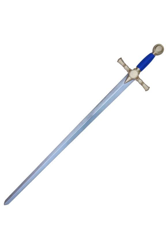 Classic Masonic Tiler Foam Sword 41.5 Inch with Fiberglass Core and Blue Handle Cosplay Prop