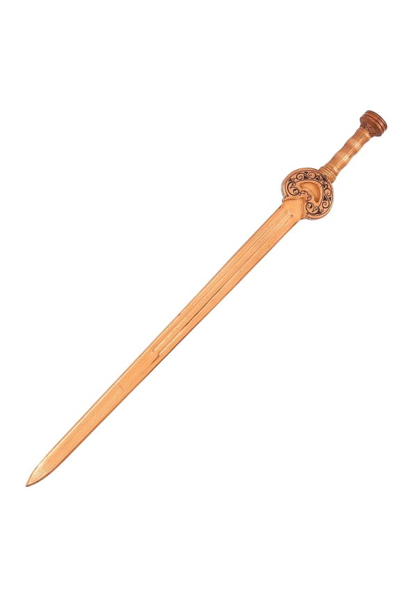 41-Inch Wooden Medieval-Style Costume Prop for Display and Events