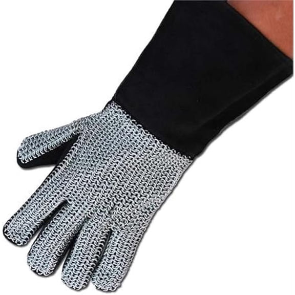 Armory Replicas Adult Suede Chainmail Gloves, 14.25 x 6.75 Inches, Suede, Adult