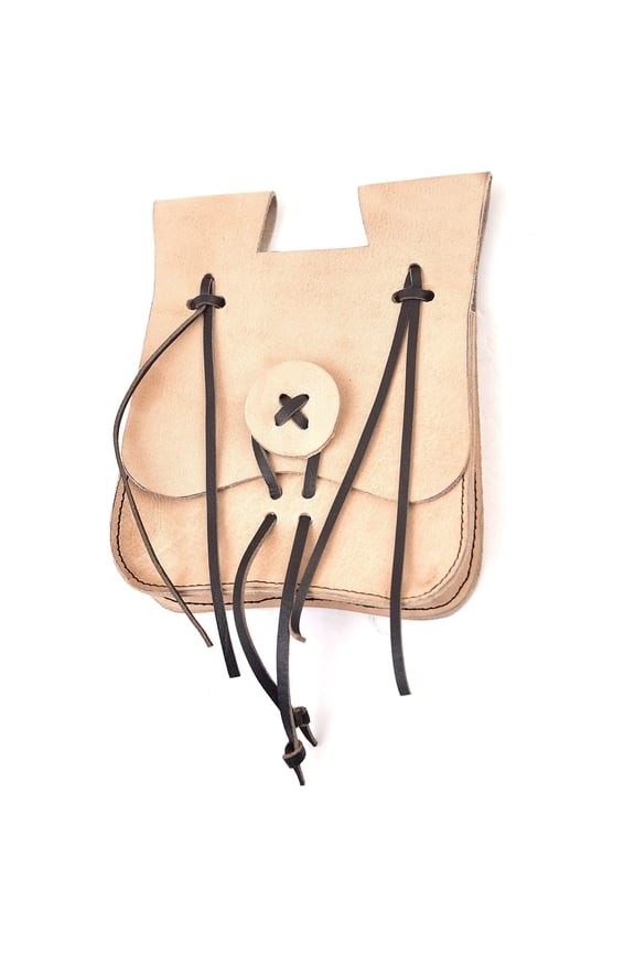 Adventurer’s Medieval Belt Bag Classic Leather Pouch for Renaissance Fairs & Cosplay