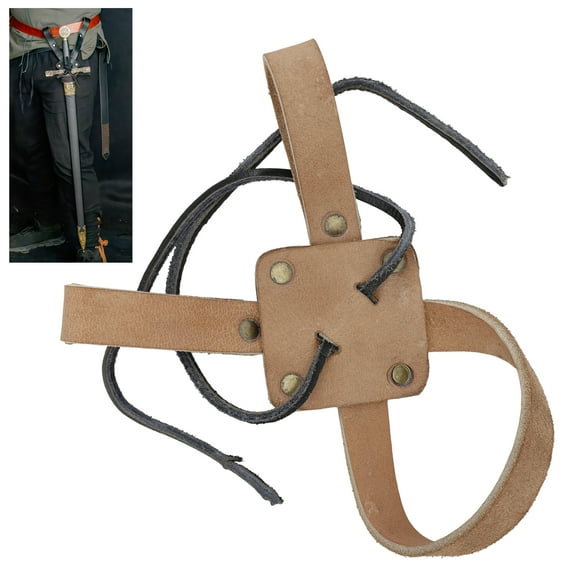 Armory Replicas Ambidextrous Sword or Axe Frog – Genuine Rawhide Leather, 10oz, Adjustable for Left & Right Hand