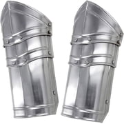 Armory Replicas Battle Ready Armor Vambraces Authentic 18G Steel, Carbon Steel Riveting, Adjustable Leather Straps Protects forearms and elbows from damage