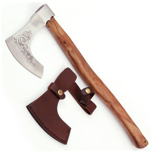 Armory Replicas Viking-Style Decorative Axe with Sheesham Wood Handle & Knotwork Design Collectible Display Prop