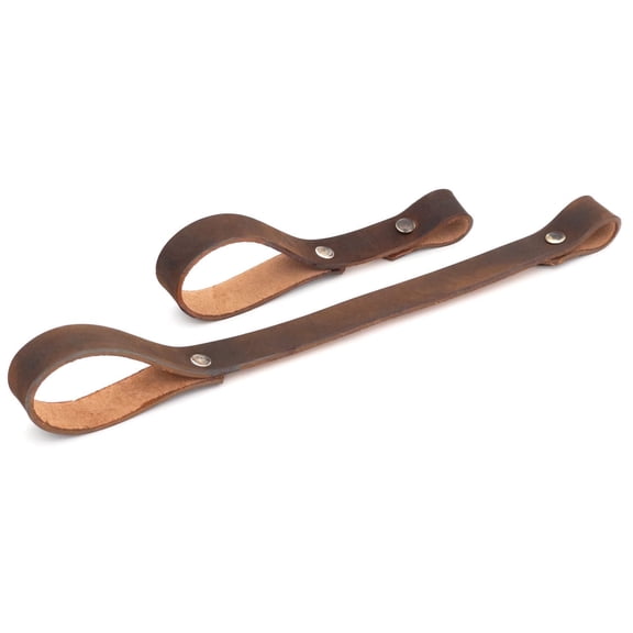 Armory Replicas Decorated Officer Cavalry Saber Belt Holder Frog – 2-Piece Genuine Leather Sword Hanger