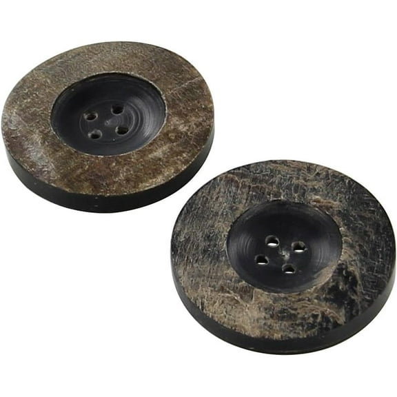 Armory Replicas Distressed Handmade Vogue Fashion Buttons - Set of 2, 1 Inch, Horn Material