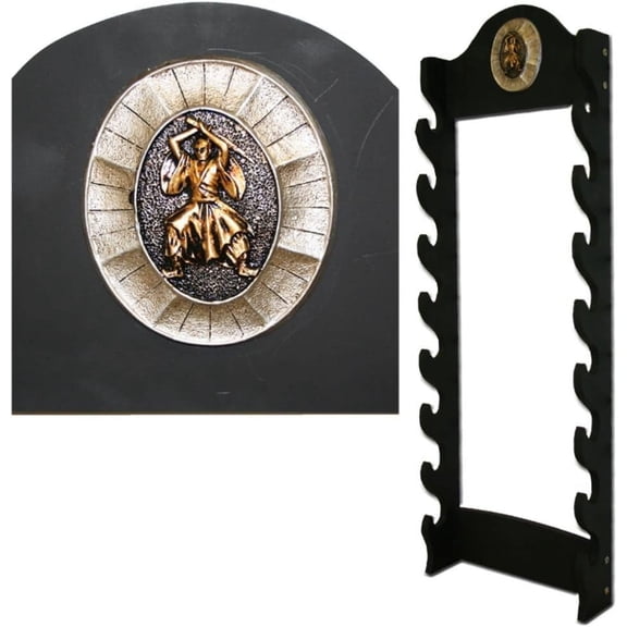 Armory Replicas Eight Tier Samurai Ninja Warrior Katana Sword Stand Easy Assembly with Phillips Screwdriver Easy Assembly with Phillips Screwdriver Enhances Room Decor