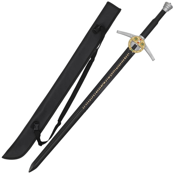 Armory Replicas The Witchers Black Blade Official Foam Replica Sword with Carrying Case, Polyurethane Foam Sword with 10mm Core, Hand Painted Cosplay Weapon for LARP, Costume & Display