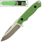 Armory Replicas Full Tang Stainless steel Drop Point Tactical Knife Green - Compact Utility and Functionality includes ABS inserts and a powerful glass breaker tool for emergencies
