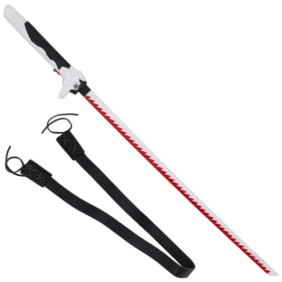 Armory Replicas Genji Dragon Blade Foam Sword Red White with Leather Medieval Baldric Back Sling Sheath - 41" Replica