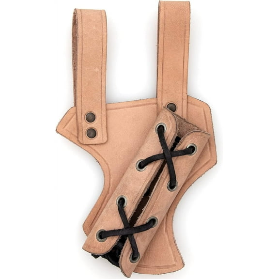 Armory Replicas Genuine Bovine Leather Hawk Wood Sword Frog: Medieval Adjustable LARP Sabre Rapier Holder Customizable Sword Hold with Genuine Leather Laces