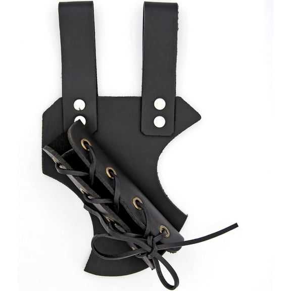 Armory Replicas Genuine Bovine Leather Hawk Wood Sword Frog: Medieval Adjustable LARP Sabre Rapier Holder Versatile for Medieval Re-enactments, LARP, Renaissance Fairs, and Theatrical Plays