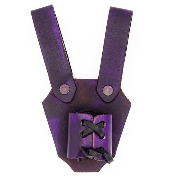 Armory Replicas Medieval Leather Dagger Holster – Adjustable Renaissance Sword Frog with Dual Belt Loops – Cosplay & LARP Accessory