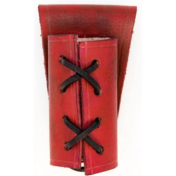 Armory Replicas Genuine RED Leather Dagger Holster Adjustable Medieval Sword Frog for Daggers & Small Swords